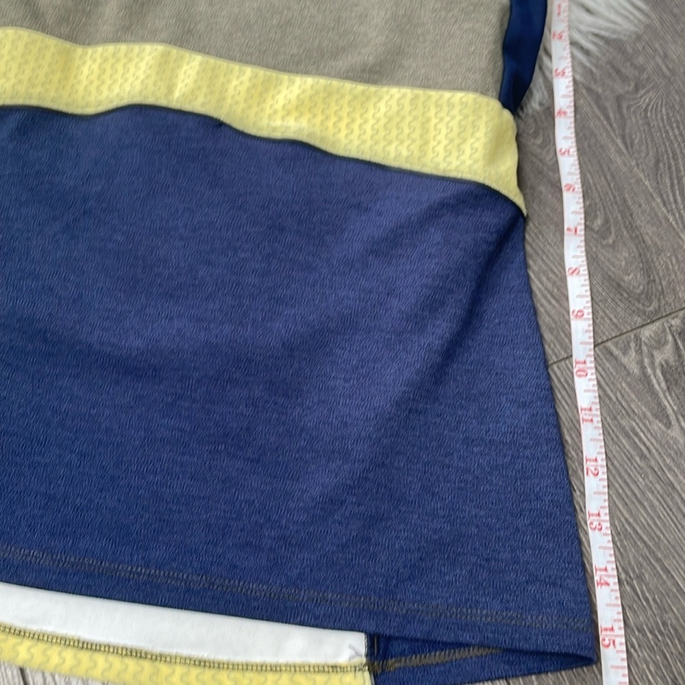 Fushionwear by ARYS blue yellow colourblovk  Sleeveless Tank - Picture 14 of 14
